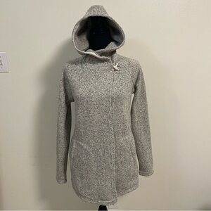 The North Face Jacket Women’s Size XS Gray Crescent Hooded Wrap Sweater Coat